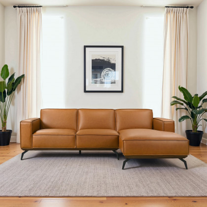 Ashcroft - Brenham Easy Clean Modern Right Sectional Sofa & Chaise