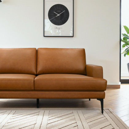 Ashcroft - Bristol Durable Vegan Leather Left-Facing Sectional Sofa