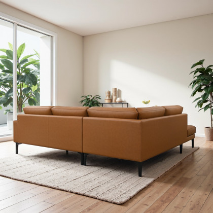 Ashcroft - Bristol Durable Vegan Leather Left-Facing Sectional Sofa
