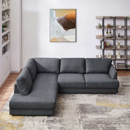 Ashcroft Glander Cozy Sectional Sofa - Cream, Right Facing