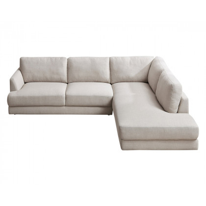 Ashcroft Glander Cozy Sectional Sofa - Cream, Right Facing