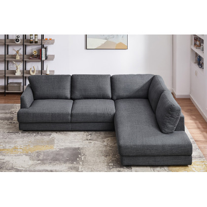 Ashcroft Glander Cozy Sectional Sofa - Gray, Right Facing