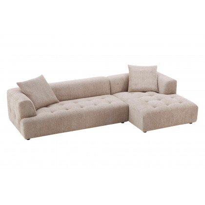 Ashcroft Kaynes Boucle Sectional Sofa - Mocha