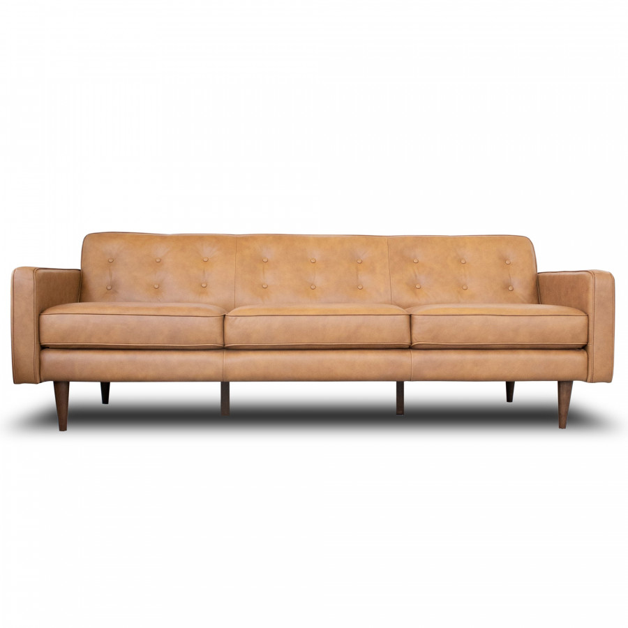 Ashcroft - Braxton Tan Leather Sofa