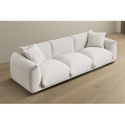 Ashcroft - Kely 100" Boucle Upholstered Sofa in Cream