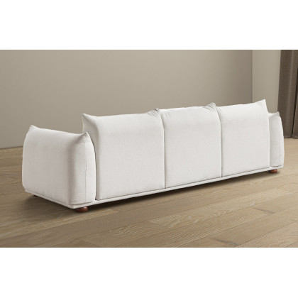 Ashcroft - Kely 100" Boucle Upholstered Sofa in Cream