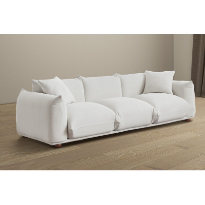 Ashcroft - Kely 100" Boucle Upholstered Sofa in Cream