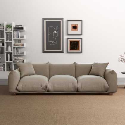 Ashcroft Kely 100" Boucle Upholstered Sofa – Mocha