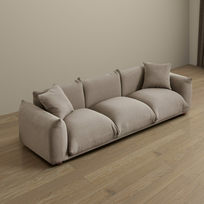 Ashcroft Kely 100" Boucle Upholstered Sofa – Mocha