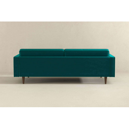 Ashcroft Casey Mid-Century Modern Velvet Sofa - Teal