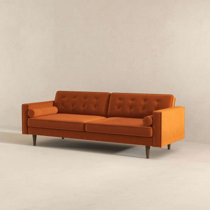 Casey Mid Century Modern Velvet Sofa