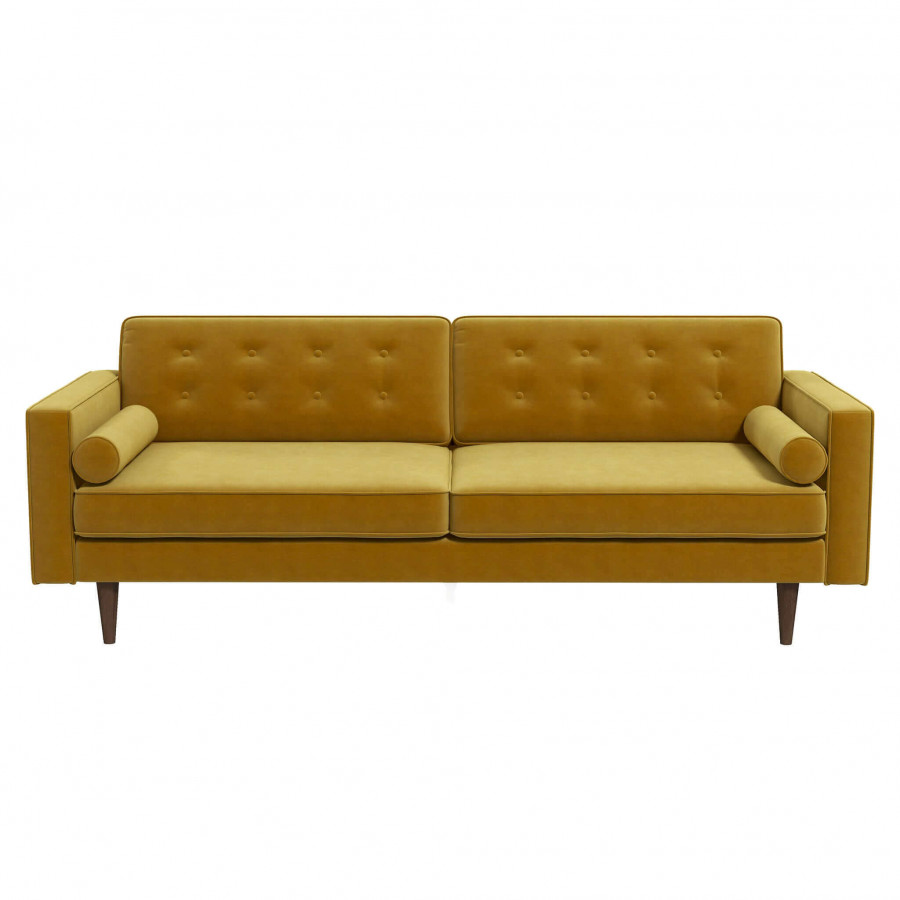 Casey Mid Century Modern Velvet Sofa – Gold