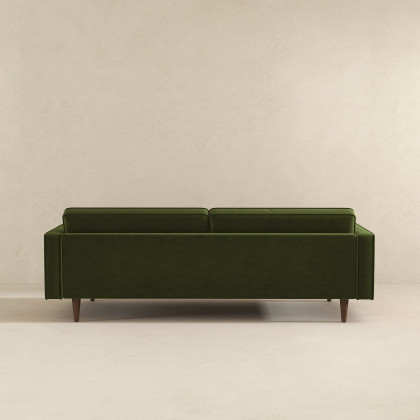 Casey Mid Century Modern Velvet Sofa - Olive Green