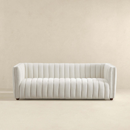 Ashcroft - April Mid-Century Modern Luxury Tight Back Boucle Couch