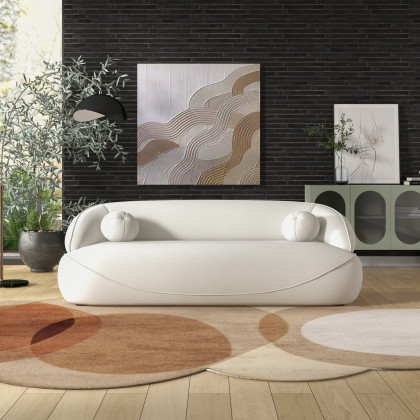 Ashcroft Andrew Boucle Sofa - Beige