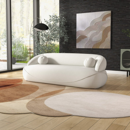 Ashcroft Andrew Boucle Sofa - Beige