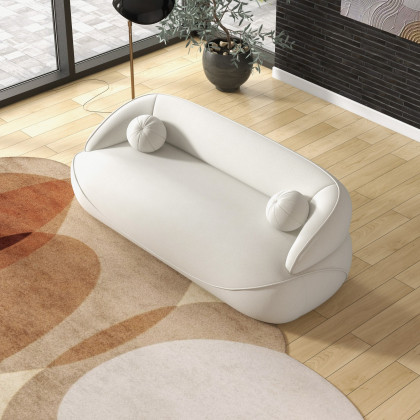 Ashcroft Andrew Boucle Sofa - Beige
