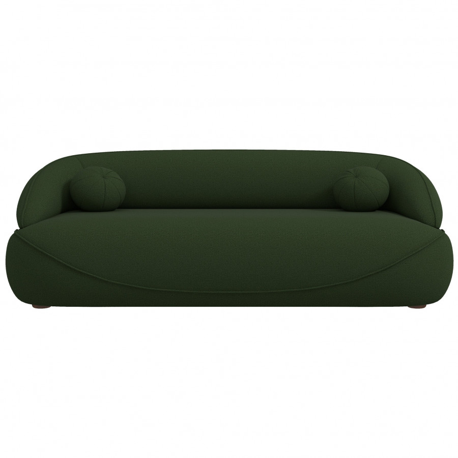 Ashcroft Andrew Boucle Sofa - Dark Green