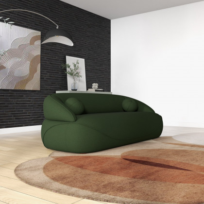 Ashcroft Andrew Boucle Sofa - Dark Green