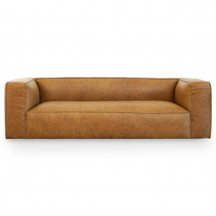 Ashcroft - Colton Tan Leather Sofa