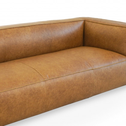 Ashcroft - Colton Tan Leather Sofa
