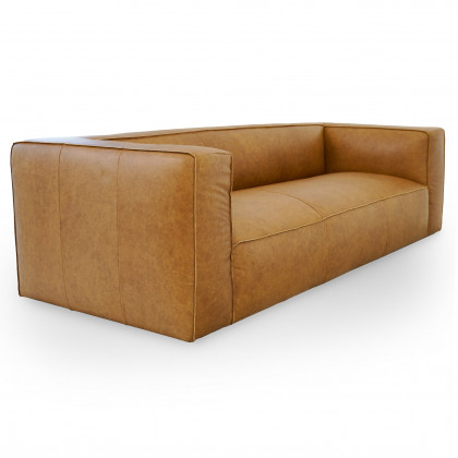 Ashcroft - Colton Tan Leather Sofa