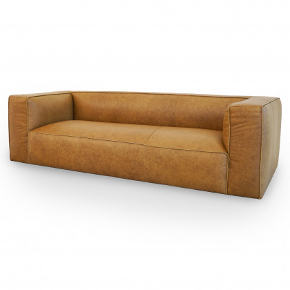 Ashcroft - Colton Tan Leather Sofa