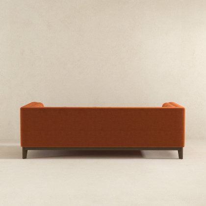 Ashcroft Melissa Mid-Century Modern Sofa - Orange Velvet