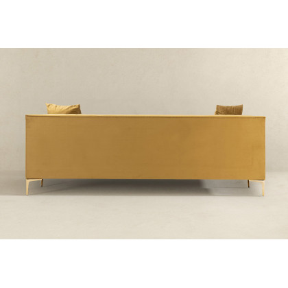 Ashcroft Angelina 91" Velvet Sofa - Yellow