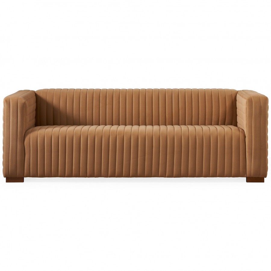 Ashcroft Elara Velvet Sofa – Mocha