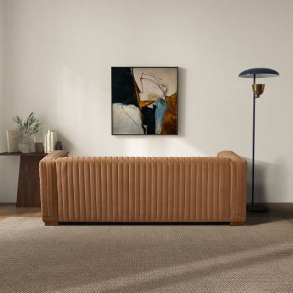 Ashcroft Elara Velvet Sofa – Mocha