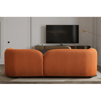 Ashcroft Donna Japandi Style Boucle Sofa - Orange