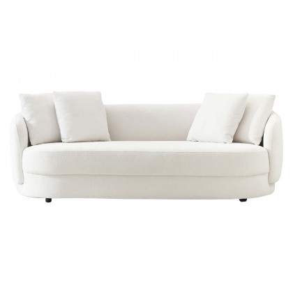 Ashcroft Dylan Modern French Boucle Sofa - Cream