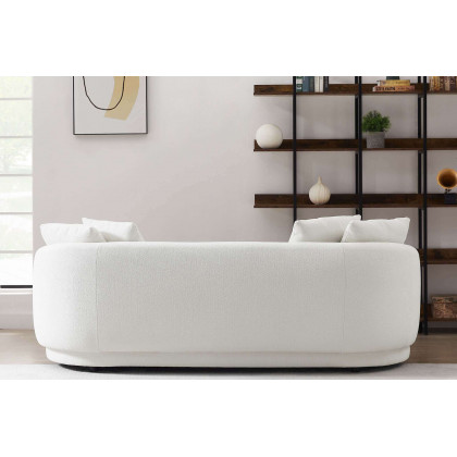 Ashcroft Dylan Modern French Boucle Sofa - Cream