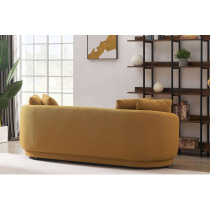 Ashcroft Dylan Modern French Boucle Sofa - Yellow