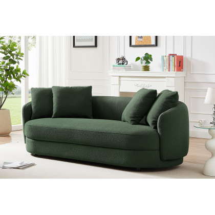 Ashcroft Dylan Modern French Boucle Sofa - Green