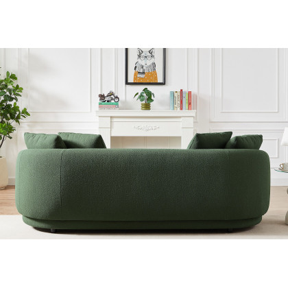 Ashcroft Dylan Modern French Boucle Sofa - Green