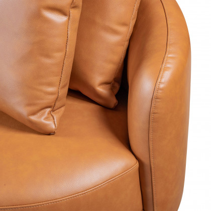 Ashcroft Dylan Modern Sofa – Cognac Leather