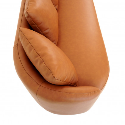 Ashcroft Dylan Modern Sofa – Cognac Leather
