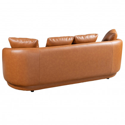 Ashcroft Dylan Modern Sofa – Cognac Leather