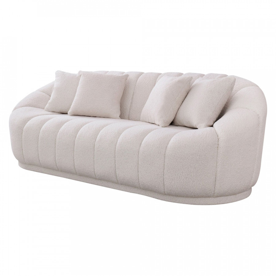 Ashcroft - Maximilian Modern Japandi Style Tight Back Boucle Couch