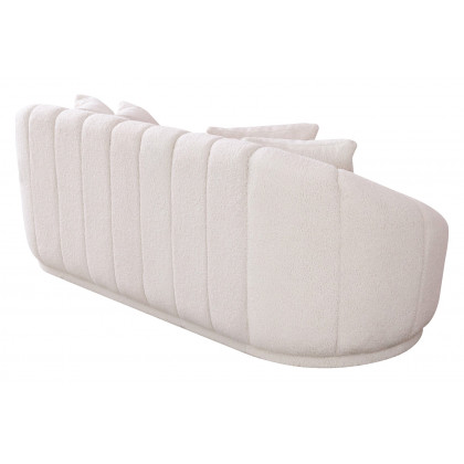 Ashcroft Maximilian Modern Japandi Style Tight Back Boucle Couch - White