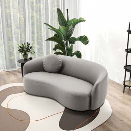 Ashcroft Porter PU Leather Sofa - Gray