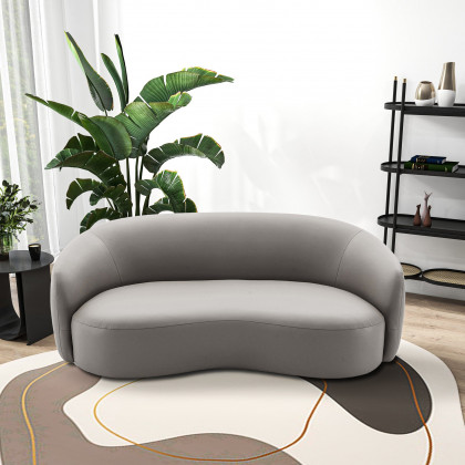 Ashcroft Porter PU Leather Sofa - Gray