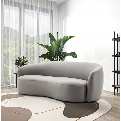 Ashcroft Porter PU Leather Sofa - Gray