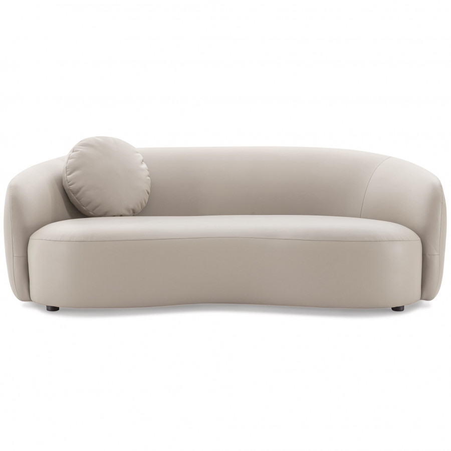 Ashcroft Porter PU Leather Sofa - Beige