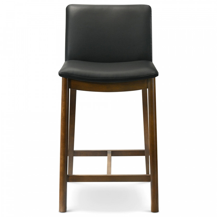 Ashcroft Shannon Counter Chair - Black Vegan Leather