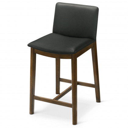 Ashcroft Shannon Counter Chair - Black Vegan Leather