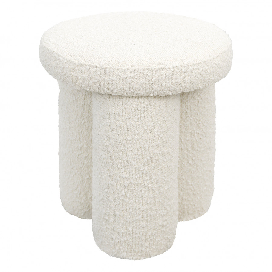 Ashcroft - Wesley Ivory Boucle Stool