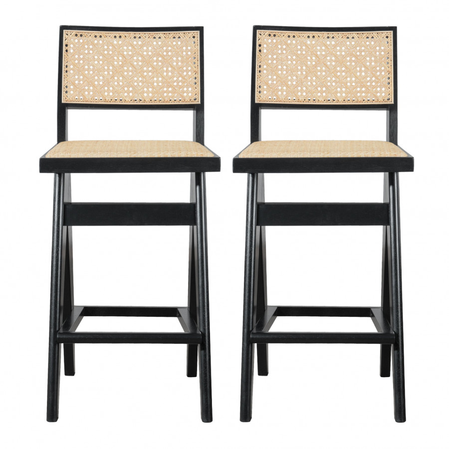 Ashcroft Keira Bar Stool (Set of 2) – Rattan